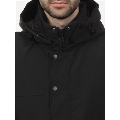 8897 BLACK Куртка мужская зимняя облегченная (130 гр. холлофайбер)