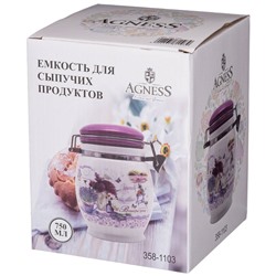 БАНКА AGNESS "ЛАВАНДОВАЯ ВЕСНА" 11,5*15 СМ 750 МЛ (КОР=24ШТ.)