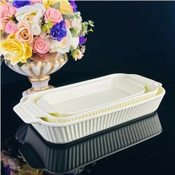 205-758 Прямоугольное блюдо для запекания 35,5см в под.уп.(х12)Фарфор