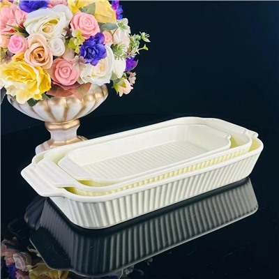 205-758 Прямоугольное блюдо для запекания 35,5см в под.уп.(х12)Фарфор