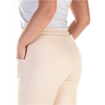 QB-84 BEIGE Брюки спортивные женские (95% хлопок, 5% стрейч) P&S