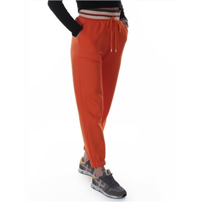 2615 ORANGE Брюки утепленные спортивные женские (85% хлопок, 10% полиэстер, 5% спандекс)