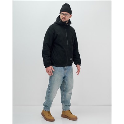 Куртка из вельвета мужская демисезонная черного цвета 25336Ch