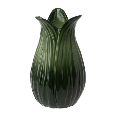 Ваза Petal зеленого цвета из коллекции Blossom, 22 см