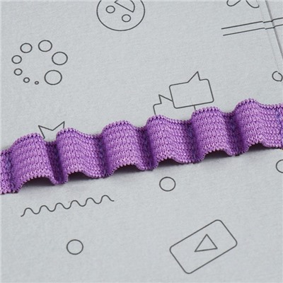 Пенал 1 секция 140 х 210 х 40 мм, откидной карман и косметичка, тканевый, Calligrata TOP Content "Авокадо стайл"