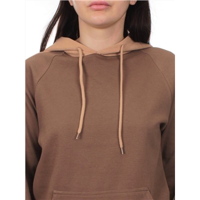 NO01 BEIGE/BROWN Костюм спортивный женский (хлопок 90%, полиэстер 10%)