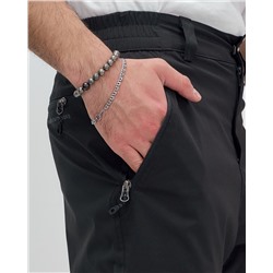 Брюки утепленный мужской зимние спортивные черного цвета 2211-1Ch