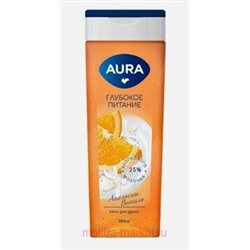 AURA Крем-Гель для душа Апельсин и Ваниль 390 мл