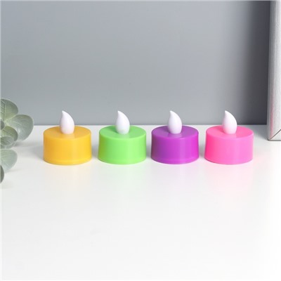 Светодиодные свечи, ночники LED RISALUX «Загадай желание» набор 4 шт., RGB, 3.5×3.5×4 см, МИКС