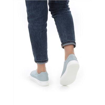 05-PDD165-5 GRAY/BLUE Кроссовки женские (натуральная кожа)