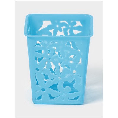 Корзина для хранения «Цветы», пластик, 9×9×10 см, МИКС