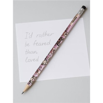 Карандаш ч/графитный с ластиком "Kuromi-2", с голографческой пленкой