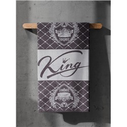 Полотенце махровое Этель King, 70×130 см, 100%, 420 г/м², серое