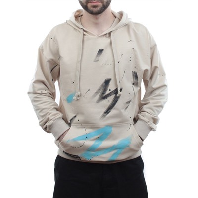 2623 BEIGE Толстовка мужская (75% хлопок, 20% полиэстер, 5% спандекс)