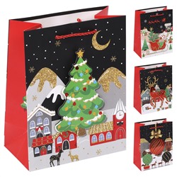 Пакет подарочный НГ 18*23*10 Зимние забавы ассорти 4 вида КОКОС 242473/12/Китай