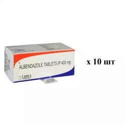 Набор Албендазол (10 х 1 таб, 400 мг), Albendazole Set, произв. Cadila Pharmaceuticals