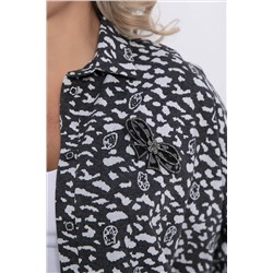 Рубашка Сладкий поцелуй (серая) Б12330-4