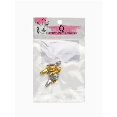 Замок магнитный «Руки», 2 шт. цвет серебристо-золотой