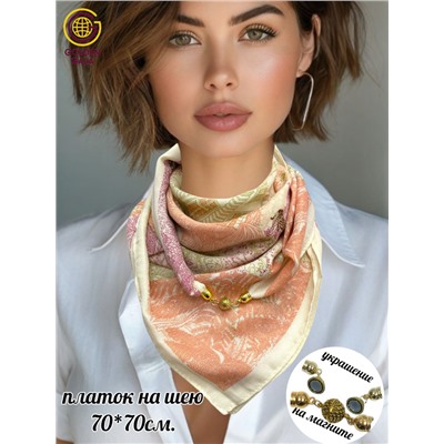 Платок на шею с украшением Артикул 2455/25