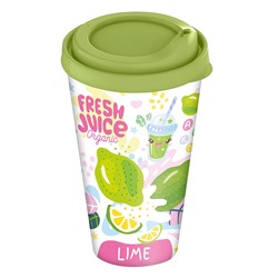 Стакан с крышкой 550 мл с декором "Fresh Juice" (микс) 223110290/00