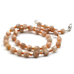 Бусы из Беломорита шарик с гранями 6,5-7мм, 47см, 24,8гр