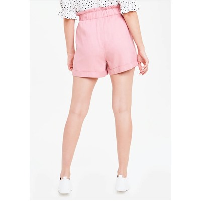 High Waist Buckle Belt Shorts