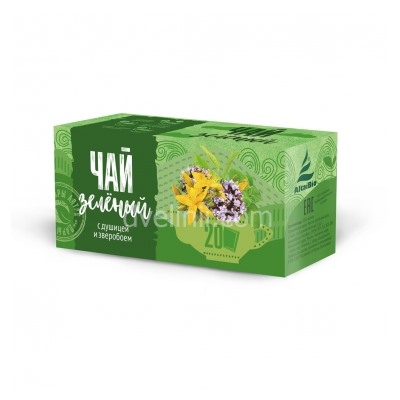 Чай зеленый с душицей и зверобоем, 20 фильтр-пакетов по 1,5 г