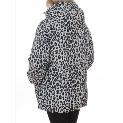 SJ 2251 WHITE/LEOPARD Куртка зимняя женская (200 гр. холлофайбер)