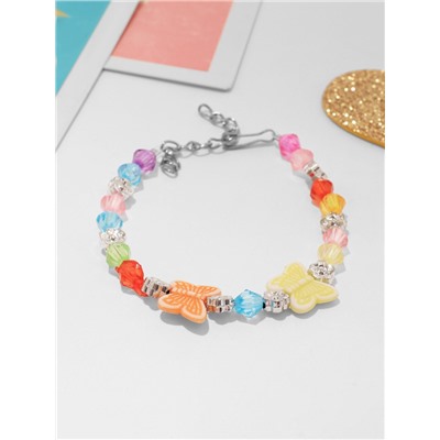 Браслет детский «Выбражулька» бабочки две, d=6 см. МИКС