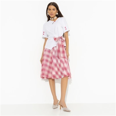 Костюм с юбкой комбинированный, Больше чем стиль (2 в 1, воздушно-розовый)