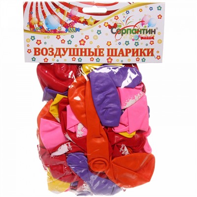 Воздушные шары  50 шт, 10"/25см "Принцесса Единорожка", (микс)