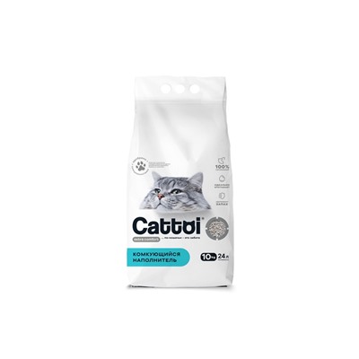 Наполнитель минеральный комкующийся Cattoi Extra Comfort 10 кг,пластиковый пакет