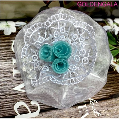 Бант на резинке ажурный №6 диаметр 8,5 см тип 2