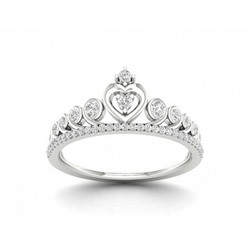 Кольцо с фианитом родированное серебро 925*