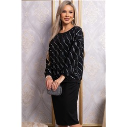 Костюм с юбкой Совершенство форм (черный) К14836-10М