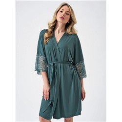 Женский  халат Флирт (кружево) 2451-Ви / Зеленый