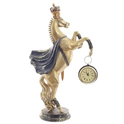GAEM Фигурка декоративная "Лошадь" с часами D5см, (LR44x1), L22 W11 H39,5 см