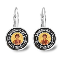 SEAP-0096 Серьги Святой великомученик и целитель Пантелеимон