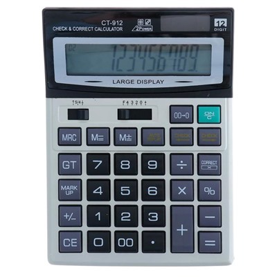 Калькулятор настольный, 12-разрядный, CT - 912, средний