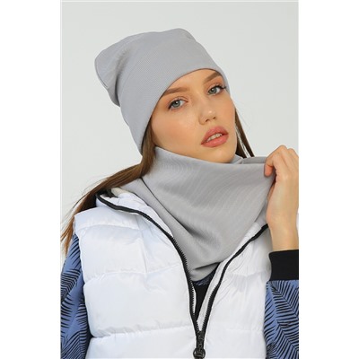 Шапка 25-608L11 жемчужно-серый