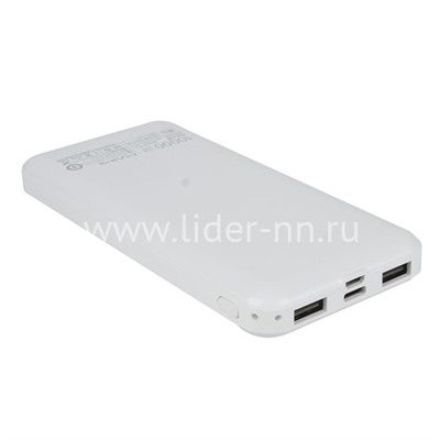 Портативное ЗУ (Power Bank) 10000mAh (MAIMI Mi1) 2USB/Micro/Type-C (белый)