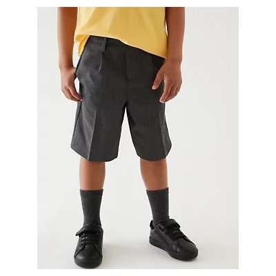 2pk Boys' Front Pleat School Shorts (2-14 Yrs)