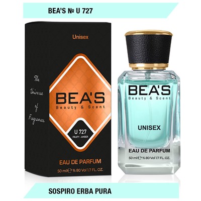 Beas U727 Xerjoff Sospiro Erba Pura edp 50 ml, Парфюм унисекс Beas U727 создан по мотивам аромата Xerjoff Sospiro Erba Pura