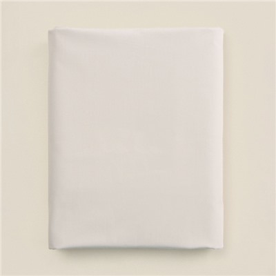 Простыня на резинке 300ТС SL Home Percale 140×200+30 см, молочный, 100% хлопок