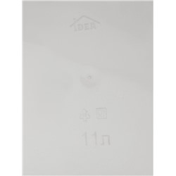 Таз круглый, 11 л, d=36.2 см, h=14.9 см, белый