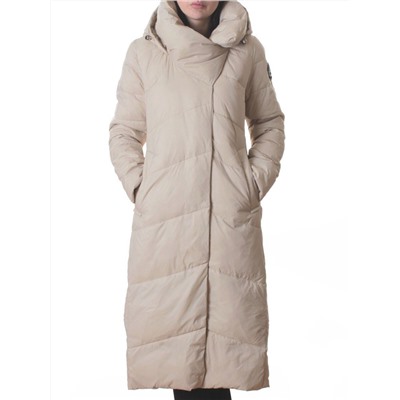 3067 BEIGE Пальто пуховое женское (утиный пух)