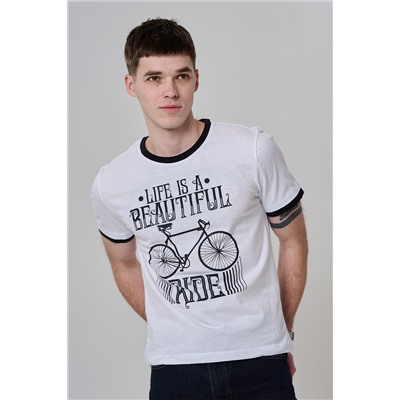 Футболка мужская белая М102