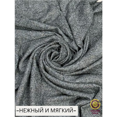 Платок теплый кашемировый однотонный (Меланж) Арт 9039/10 темно-серый