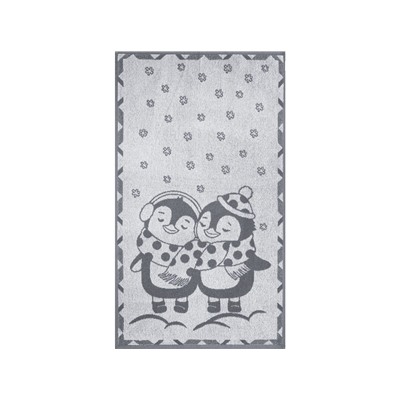 Полотенце махровое  6с103.412ж1 Пингвики(графит5) 50х90см