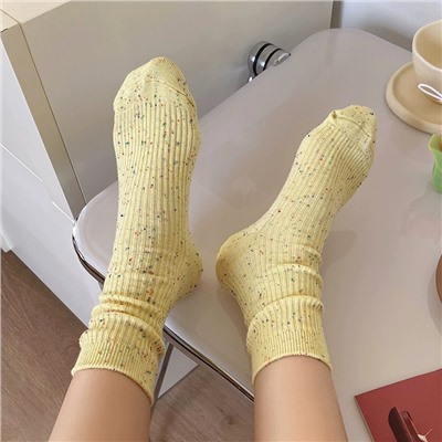 Cute brand starry sky, thin colored knee socks for men and women, mid-length